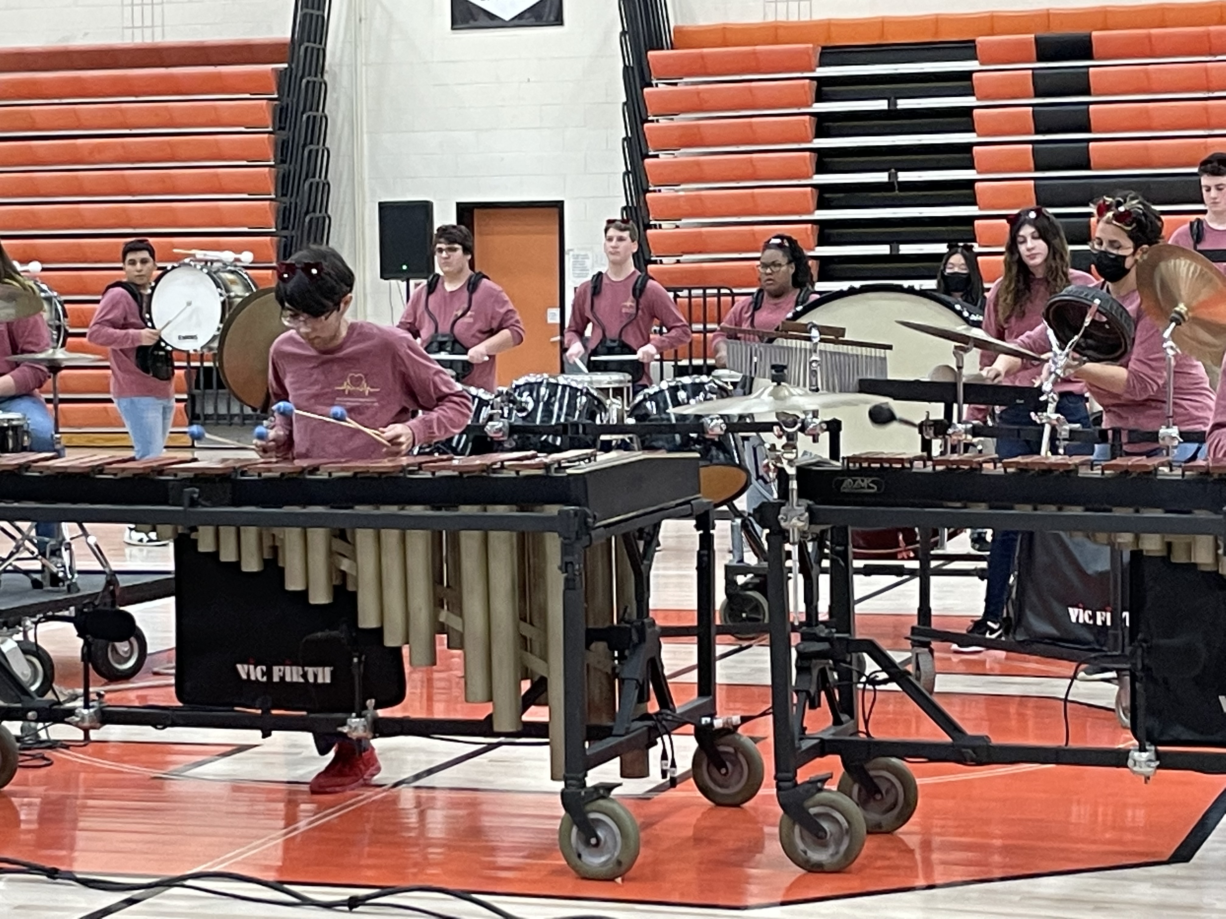 Photo of Winter Percussion students